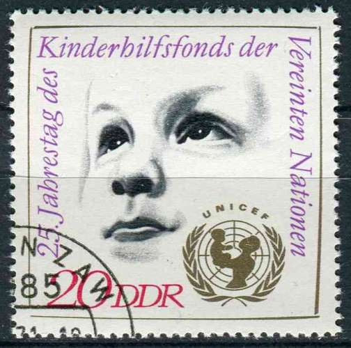 ALLEMAGNE RDA 1971 OBLITERE 1379 UNICEF