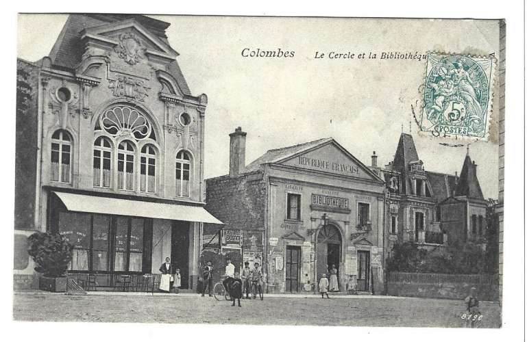 cpa 92 Colombes Le Cercle et la Bibliothèque