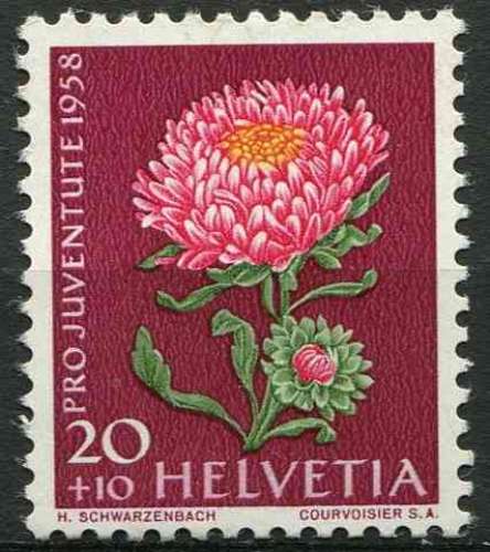 SUISSE 1958 NEUF** MNH N° 618 fleurs