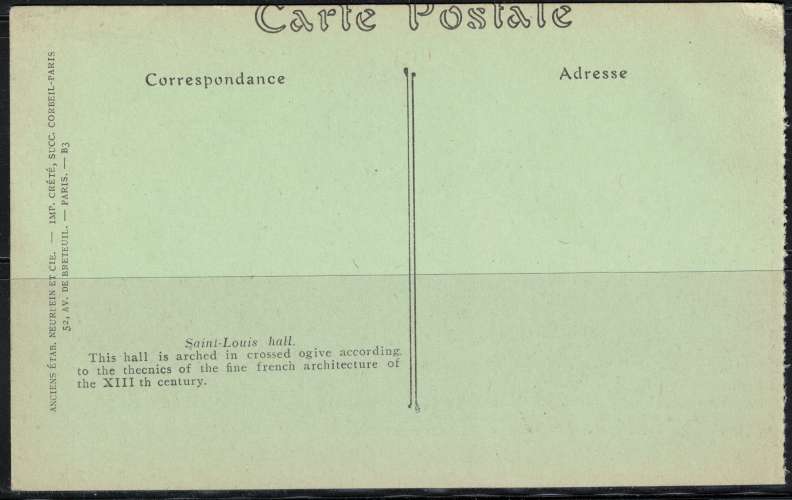 France Carte Postale Postcard La Conciergerie La Salle Saint Louis