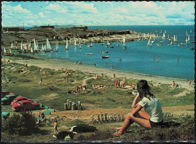 Suède Carte Postale Postcard Vue de la Plage Frillesas Halland