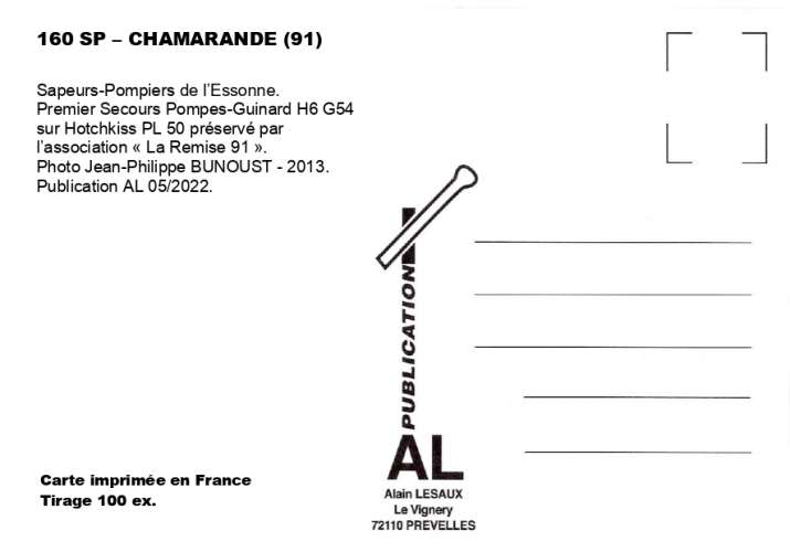 AL SP 160 - PS - Hotchkiss PL 50 - CHAMARANDE - Essonne