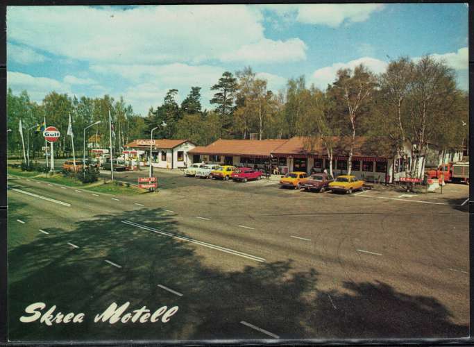 Suède Carte Postale Postcard Skrea Motell Falkenberg