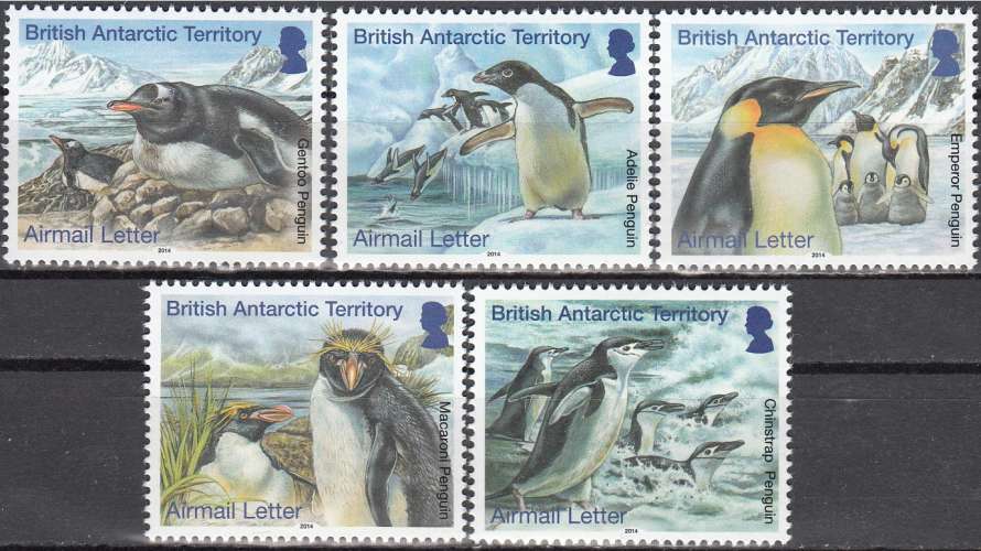  British Antarctic Territory 2014 Manchots tarif lettre Neuf **