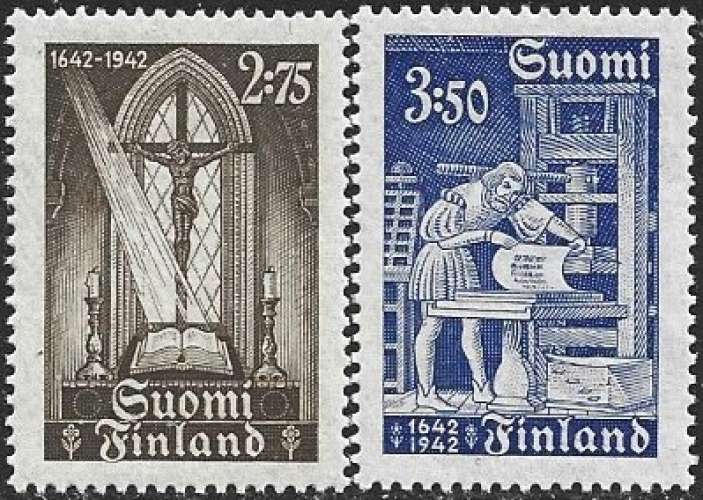 Finlande - 1942 - Y&T 253 à 254 ** - MNH