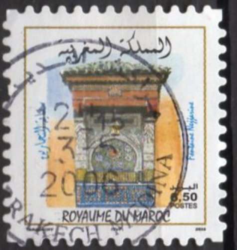 7798 - Y&T n° 1333 - oblitéré - Fontaine Nejjarine - 2003 - Maroc