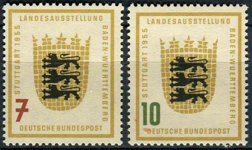 Allemagne RFA 1955 neuf** MNH N° 89 90