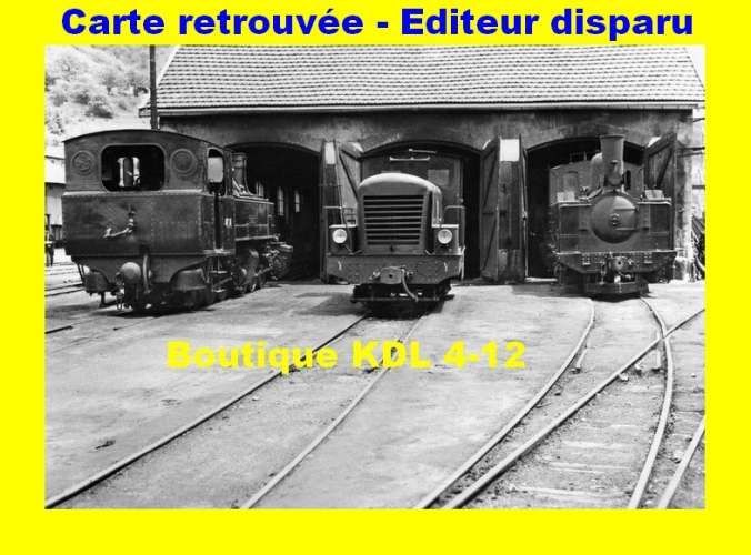 BVA 600-07 - Loco n° 404 - locotracteur n° Y - loco n° 61 au dépôt - LE CHEYLARD - Ardèche - CFD