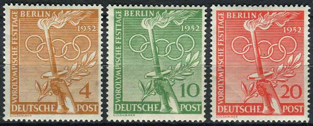 ALLEMAGNE BERLIN 1952 NEUF** MNH N° 74 à 76