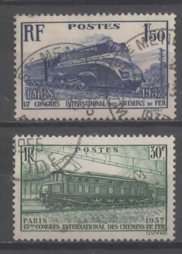 FRANCE NO 339/40 obl  VOIR SCAN