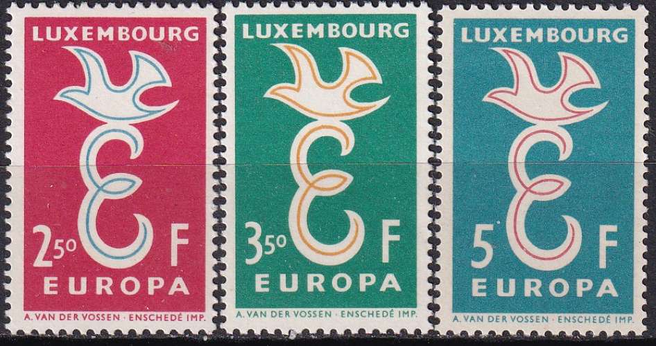 luxembourg ... n° 548 à 550  neufs** ... 1958