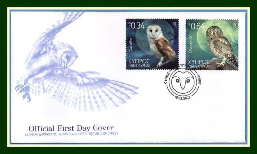 Chypre FDC 2022 CHOUETTE HIBOU