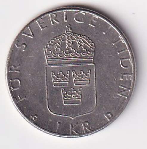 Suède 1989 Pièce 1 kronor Carl XVI 