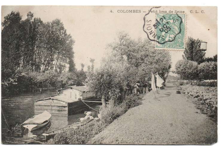 cpa 92 Colombes Petit bras de la Seine