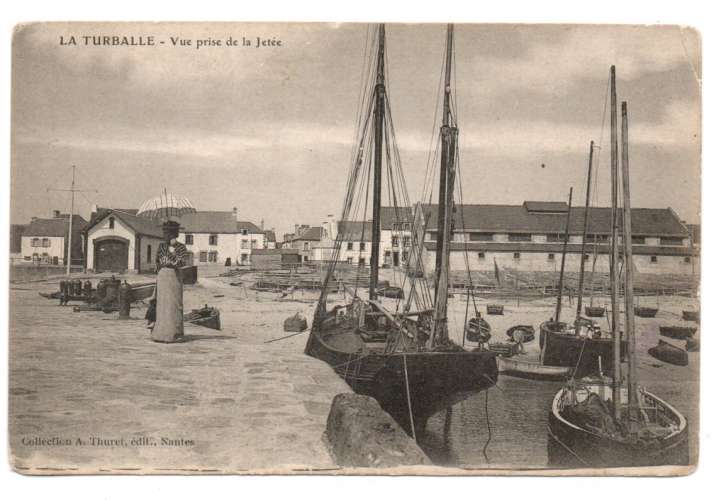 cpa 44 La Turballe Vue prise de la Jetée