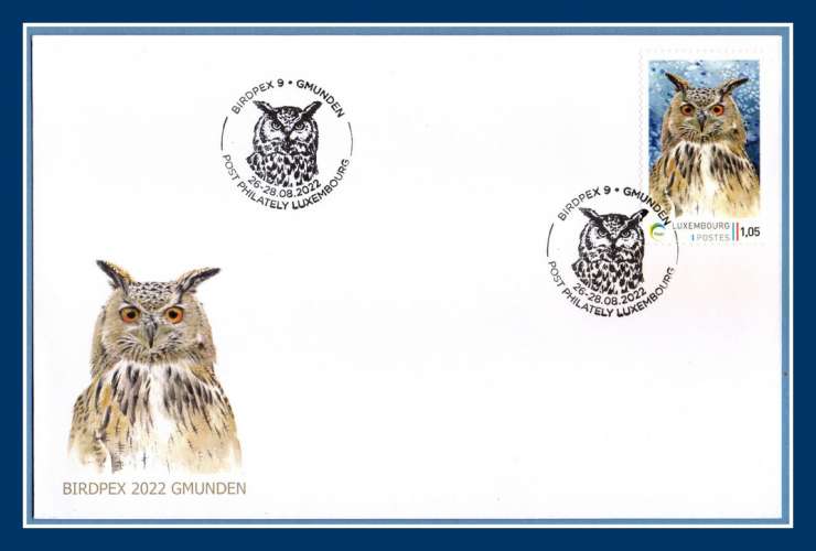 Luxembourg FDC Hibou 2022 chouette