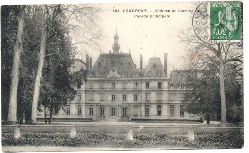 cpa  91 Longpont Château de Lormoy Façade principale