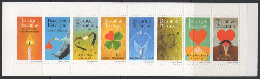 Belgique Carnet Valeur permanente Cœur 1999 N° COB 31 ** MNH 