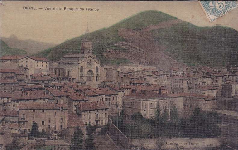 CPA - DIGNE - Vue de la Banque de France.