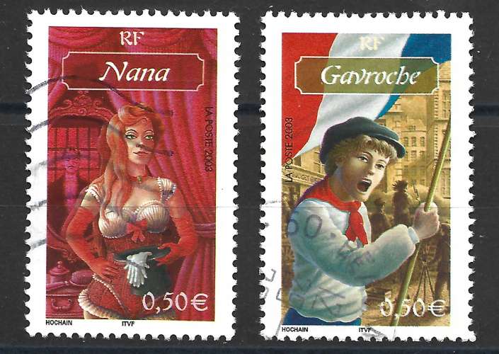 FRANCE 2003 - Y & T : 3591, 3593 - Nana, Gavroche