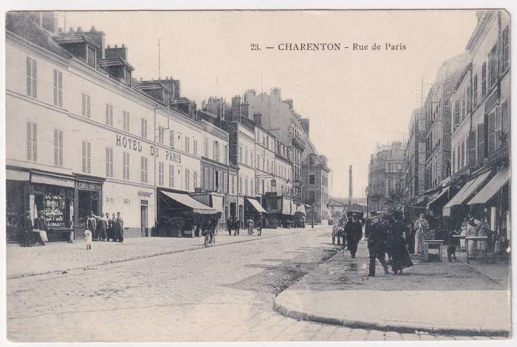 CPA Charenton Rue de Paris Hôtel de Paris - pas circulée