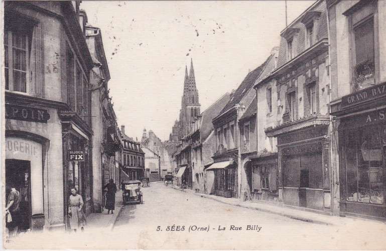 CPA - SÉES - La Rue Billy.