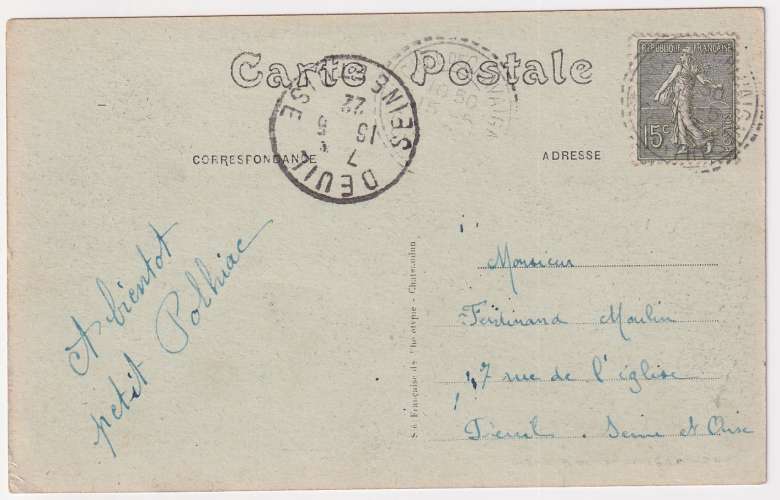 CPA St Michel de Chavaignes Rue Gambetta - circulée 1922