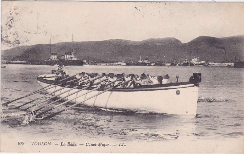 CPA - TOULON - La Rade, Canot-Major.