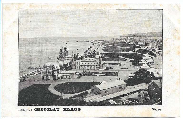 CPA - DIEPPE - Vue Générale. (Pub Chocolat Klaus)