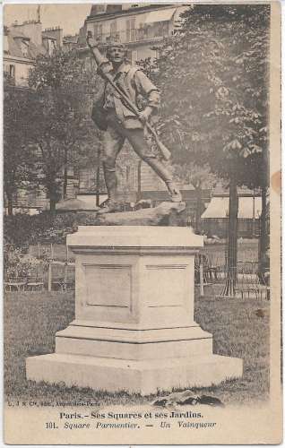 CPA - PARIS - Square Parmentier, Un Vainqueur.