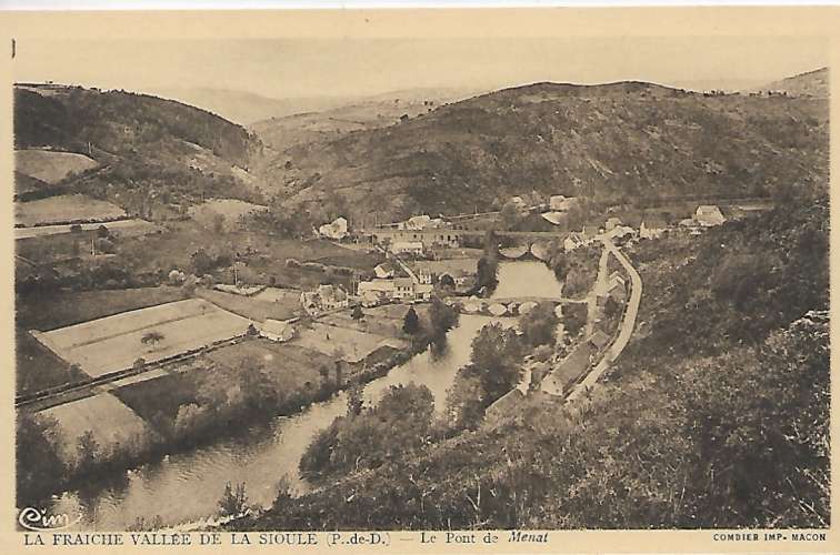 CPA - PONT DE MENAT - La Fraîche Vallée de la Sioule.