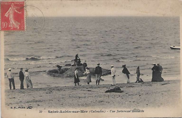 CPA - SAINT AUBIN SUR MER - Une Forteresse Menacée.