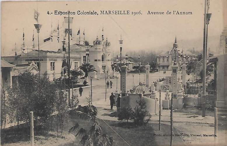 CPA - MARSEILLE - Exposition Coloniale 1906 - Avenue de l'Annam.