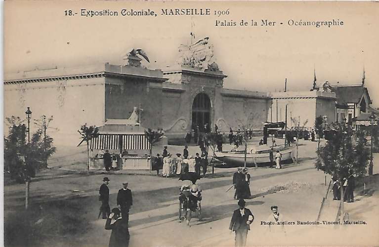 CPA - MARSEILLE - Exposition Coloniale 1906 - Palais de la Mer, Océanographie.