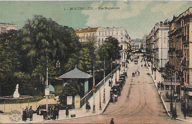 CPA - MONTPELLIER - Rue Maguelone (Colorisée).