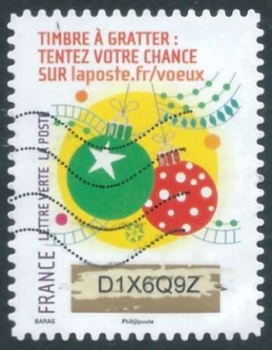 France - Auto-adhésifs - Y&T 1345 (o) - Timbres de voeux -