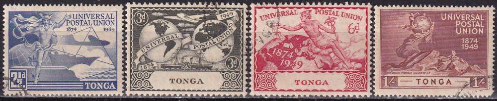 tonga ... n° 87 à 90  obliterés ... 1949