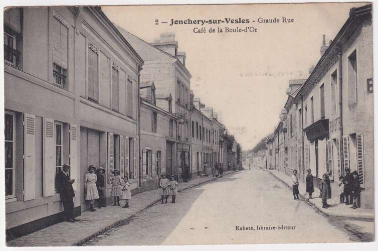 CPA 51 Jonchery sur Vesle - Grande rue, café de la Boule d'Or - circulée 