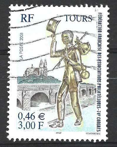 FRANCE 2001 - Y & T : 3329 - Associations philatéliques Tours