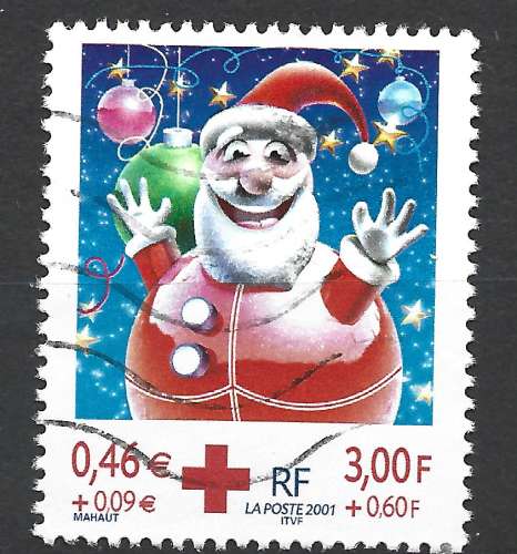 FRANCE 2001 - Y & T : 3436 - Croix Rouge : Père Noël