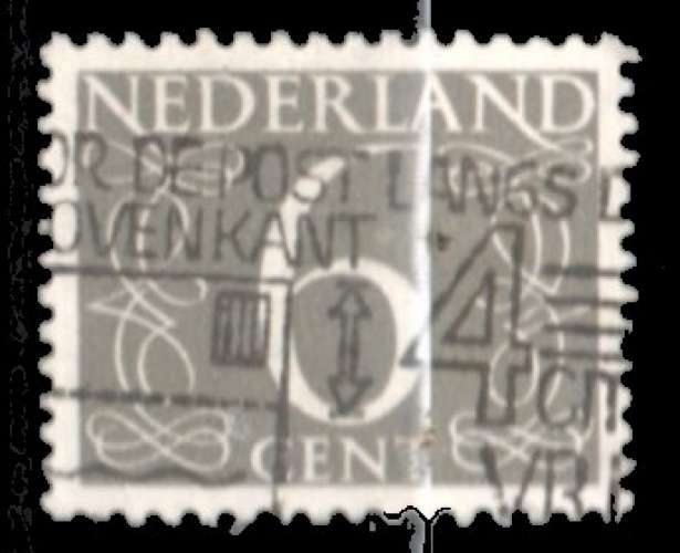 Pays-Bas Yvert N°611A Oblitéré 1953 Chiffre 6c violet