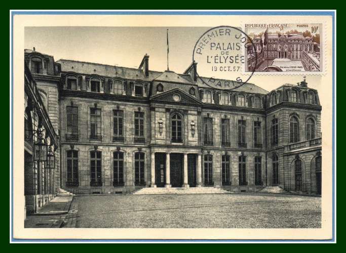 Carte Maximum N° 1126 Palais de l'Elysée 1957