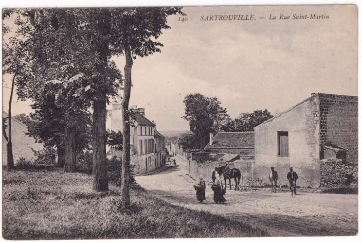 CPA 78 Sartrouville - La rue Saint Martin - circulée en 1906