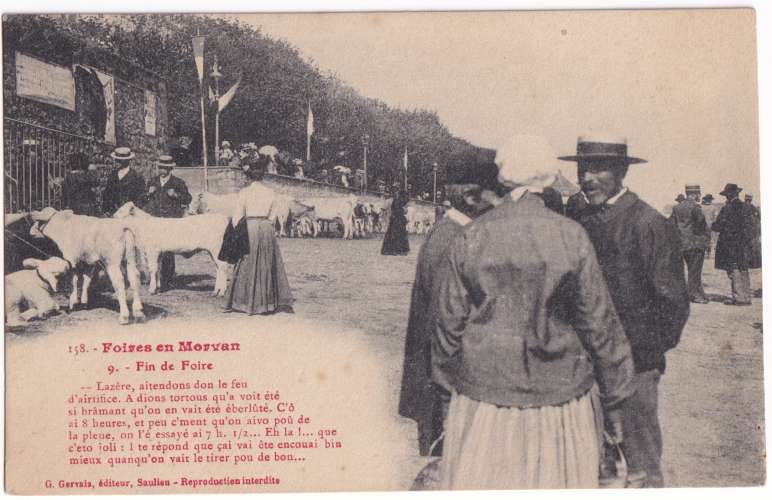 CPA Morvan - Fin de foire - écrite