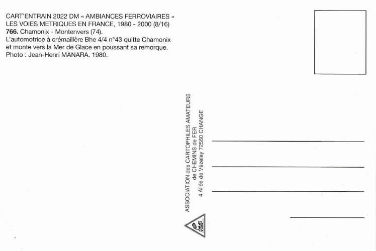 ACACF 766 - Automotrice Decauville n° 43 - CHAMONIX - Haute Savoie - CM