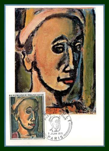 Carte Maximum N° 1673 Rouault 1971 Songe creux