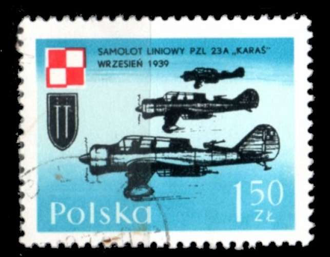 Pologne Yvert N°1967 Oblitéré 1971 Avion combat PZL 23A