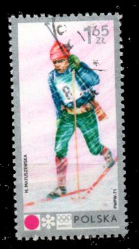 Pologne Yvert N°1991 Oblitéré 1972 Ski Biathlon