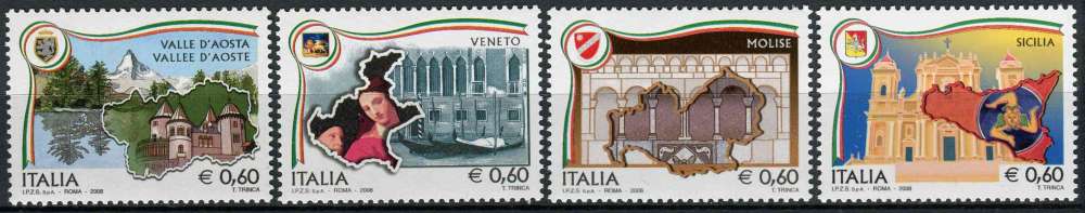 ITALIE 2008 NEUF** MNH N° 3002 à 3005