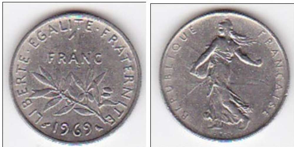 FRANCE - 1 FRANC -   ANNEE 1969